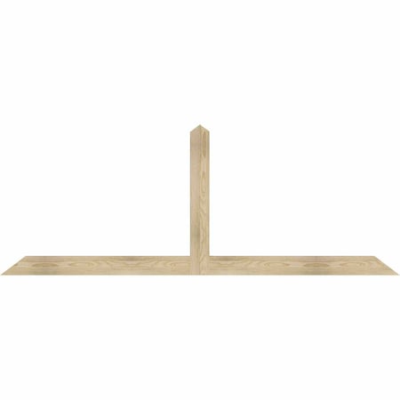 Ekena Millwork Portland Rough Sawn Timber Gable Bracket, Douglas Fir, 84"W x 31"H x 2"D x 4"F, 9/12 Pitch GBW084X31X0204POR00RDF